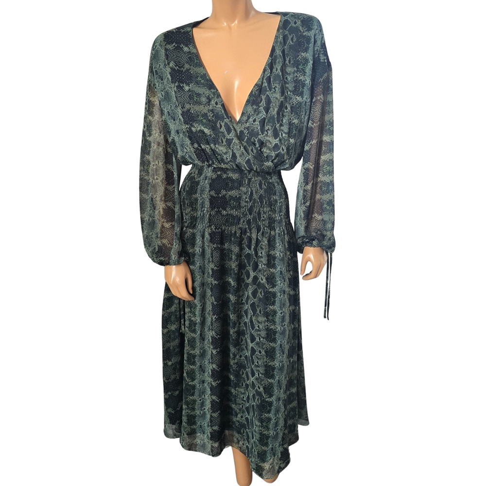 Wilfred Green Snake Print Dress